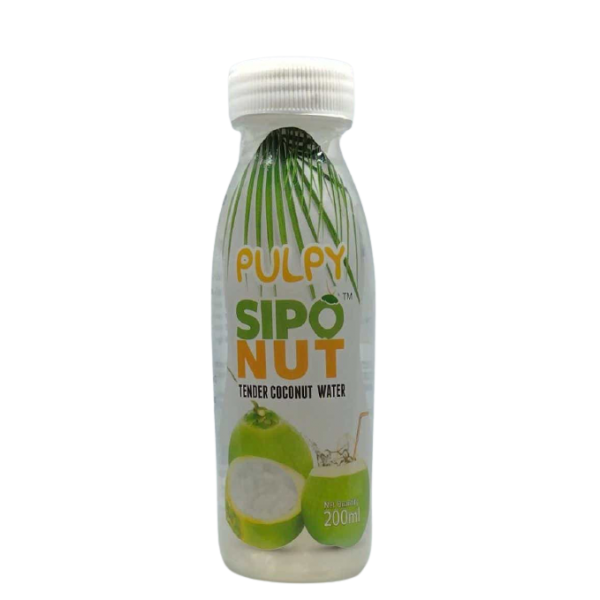 Pulpy Siponut - Tender Coconut Water with NATA 200 ml (Pack of 12)